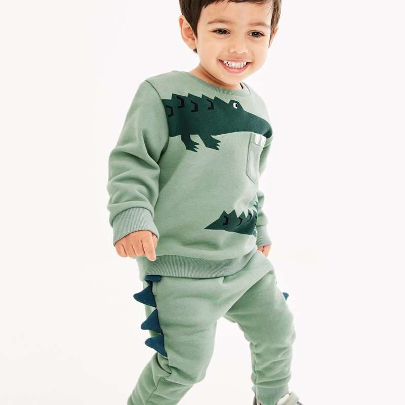 子どもパジャマ わにデザインの子供用上下セット