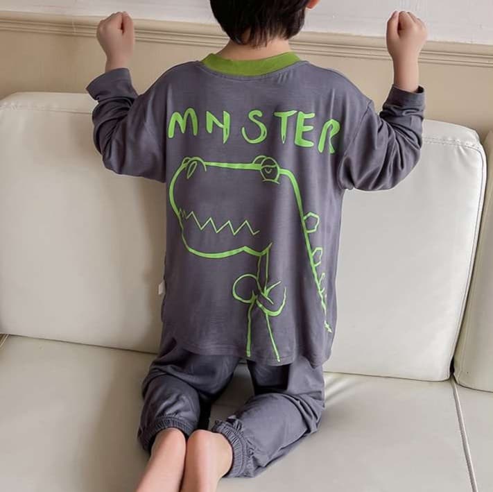 子どもパジャマ 恐竜モンスターキッズルームウェア