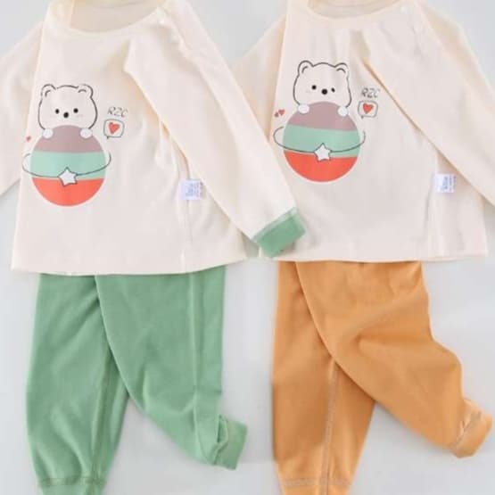 子どもパジャマ やわらか素材のくまさんパジャマ