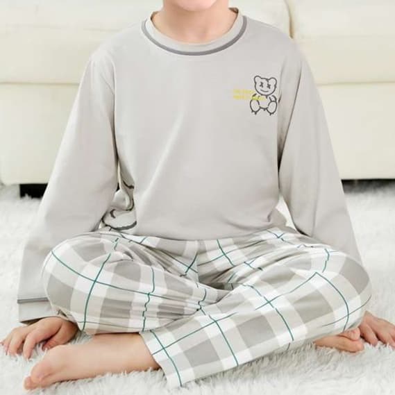 子どもパジャマ くまさんワンポイント お泊まりパジャマ