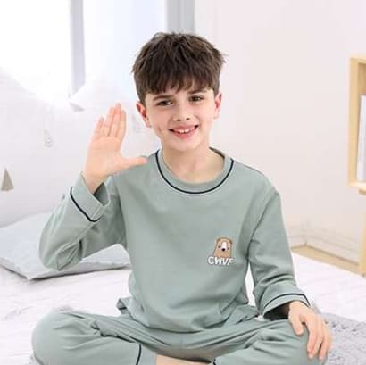 子どもパジャマ くまさんワンポイント お泊まりパジャマ