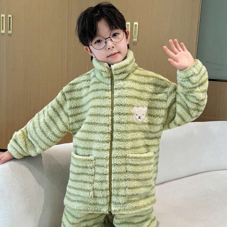 子どもパジャマ もこもこ くまさん パジャマ