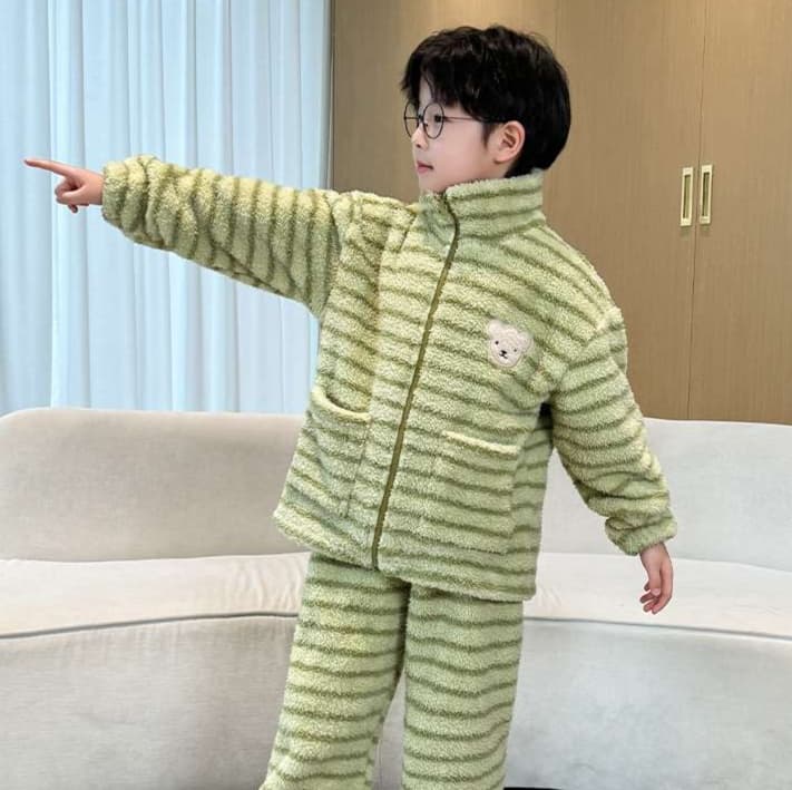 子どもパジャマ もこもこ くまさん パジャマ