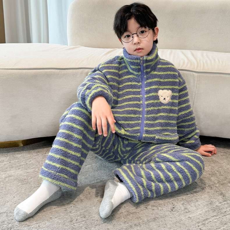 子どもパジャマ もこもこ くまさん パジャマ
