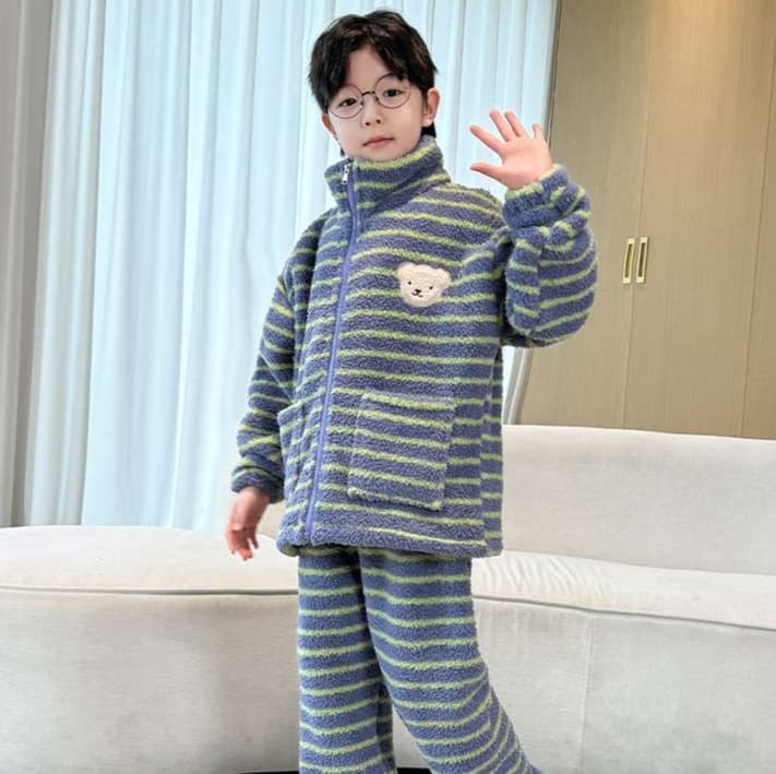 子どもパジャマ もこもこ くまさん パジャマ