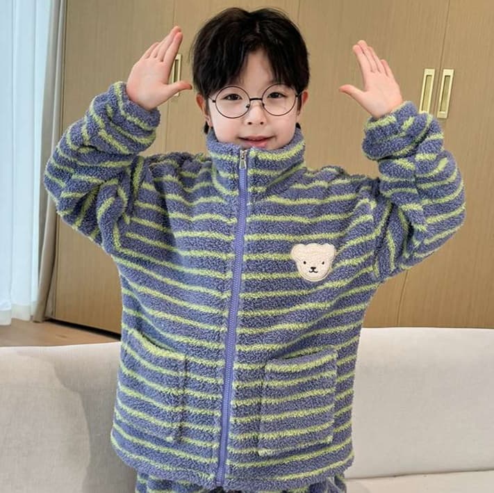 子どもパジャマ もこもこ くまさん パジャマ