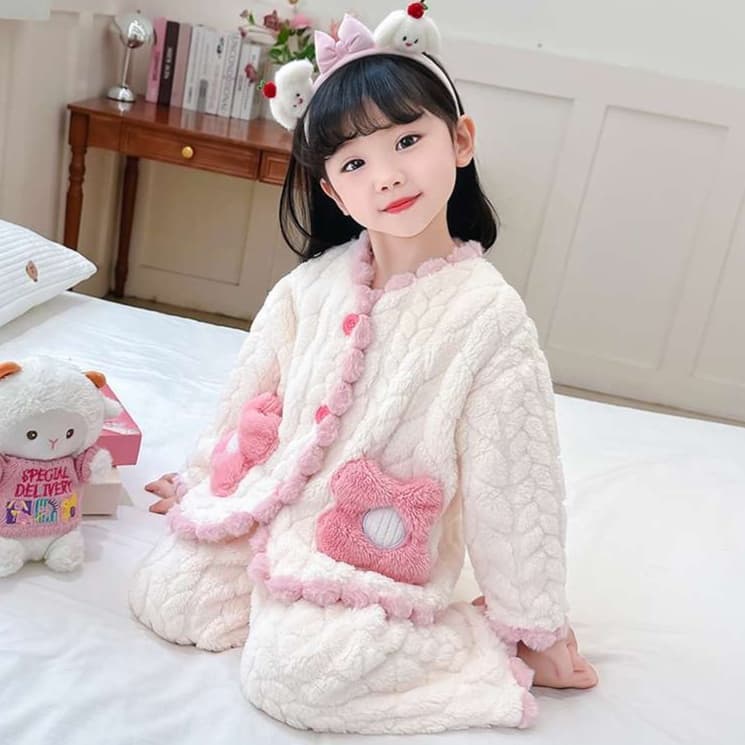 子どもパジャマ もこもこうさぎ おやすみパジャマ