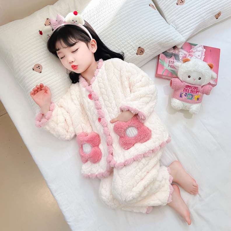 子どもパジャマ もこもこうさぎ おやすみパジャマ