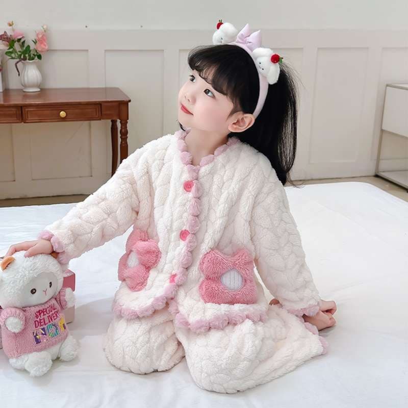 子どもパジャマ もこもこうさぎ おやすみパジャマ