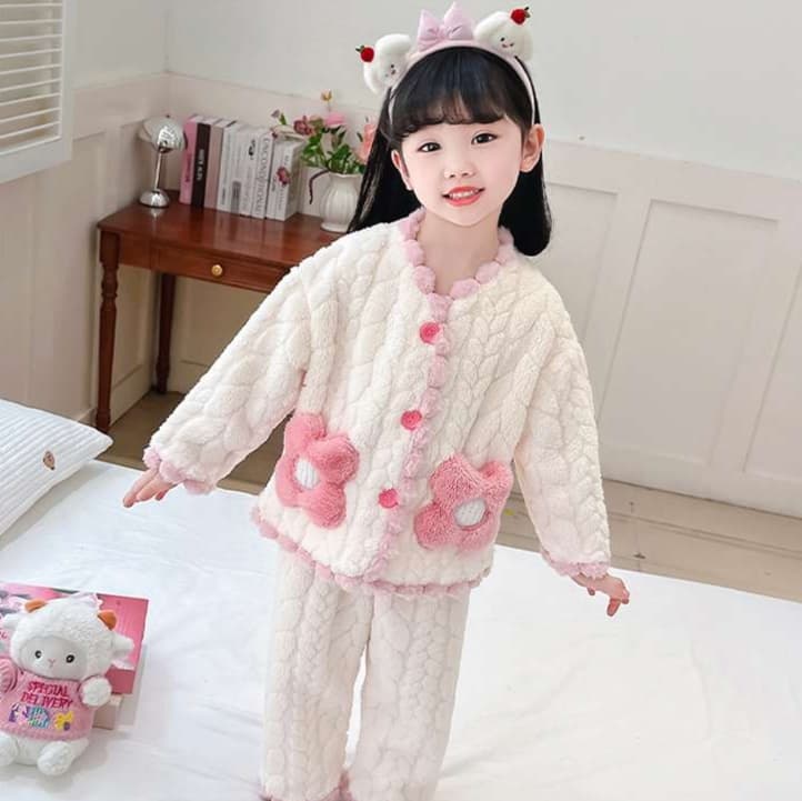 子どもパジャマ もこもこうさぎ おやすみパジャマ
