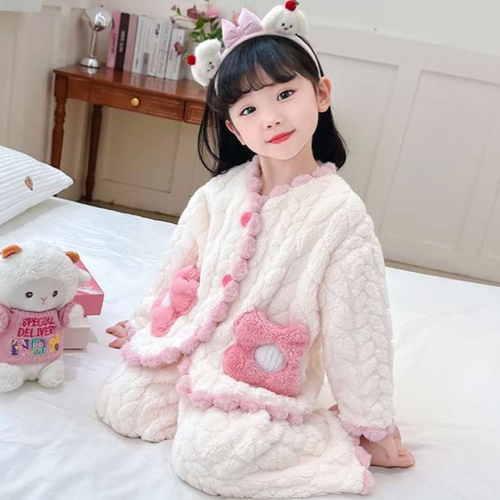 子どもパジャマ もこもこうさぎ おやすみパジャマ