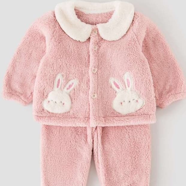 子どもパジャマ ふわもこウサギの子供用おやすみウェア