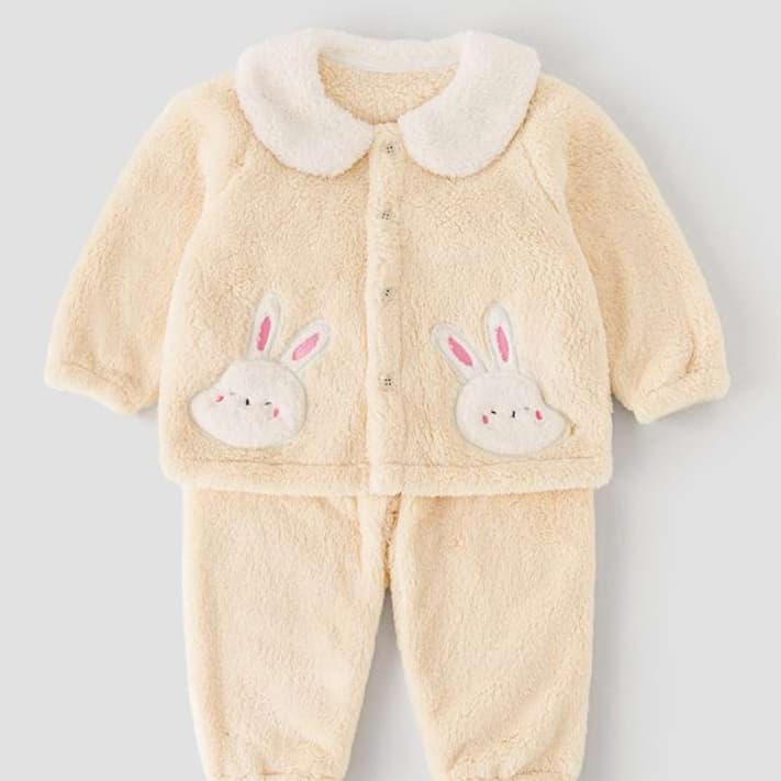 子どもパジャマ ふわもこウサギの子供用おやすみウェア