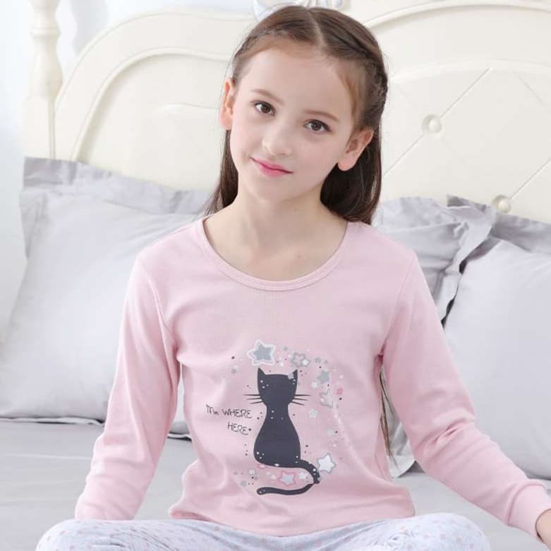子どもパジャマ おやすみ猫ちゃん ふわもこパジャマ