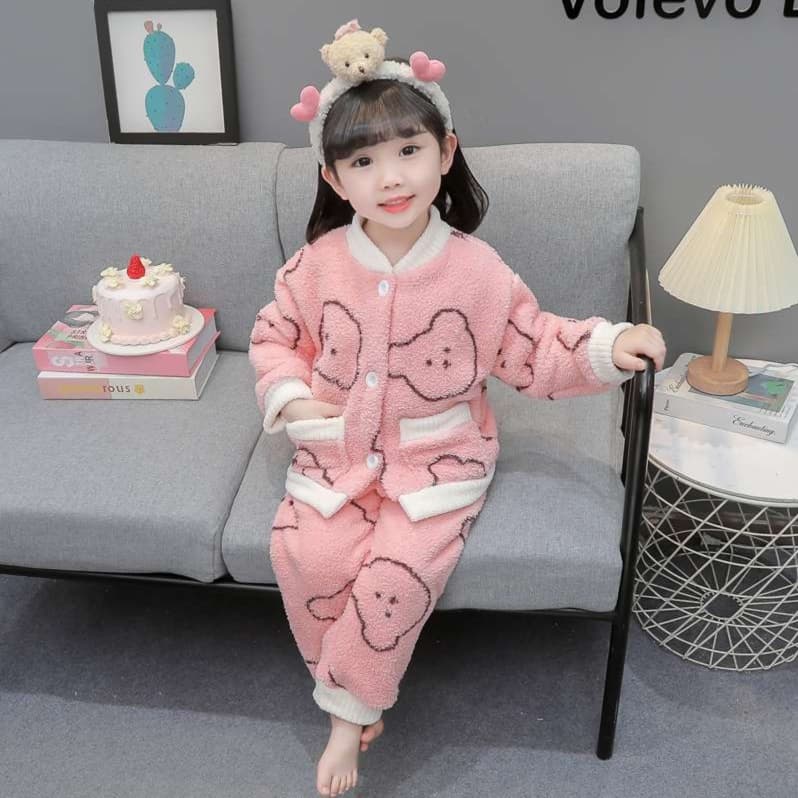子どもパジャマ もこもこ動物柄 おやすみルームウェア