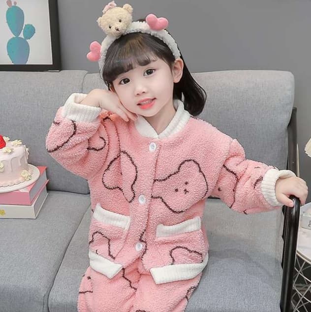 子どもパジャマ もこもこ動物柄 おやすみルームウェア