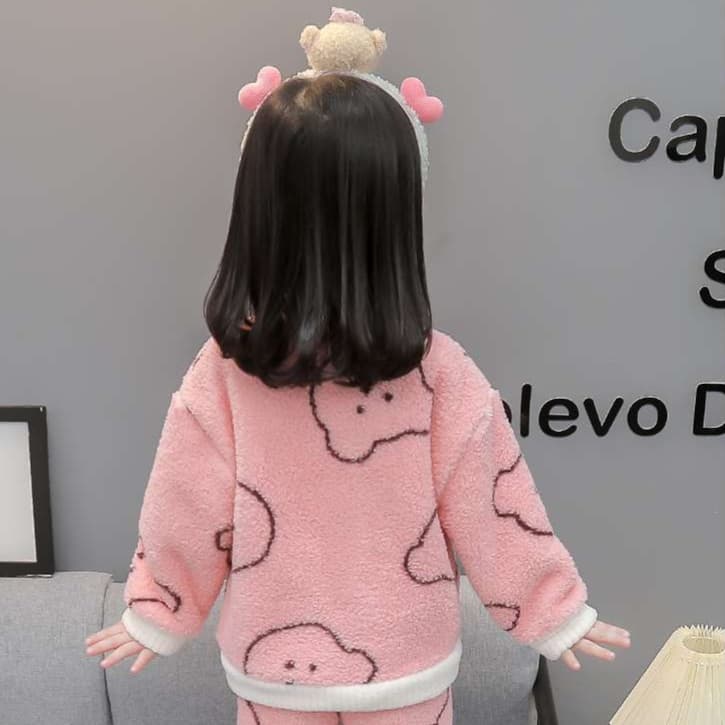 子どもパジャマ もこもこ動物柄 おやすみルームウェア