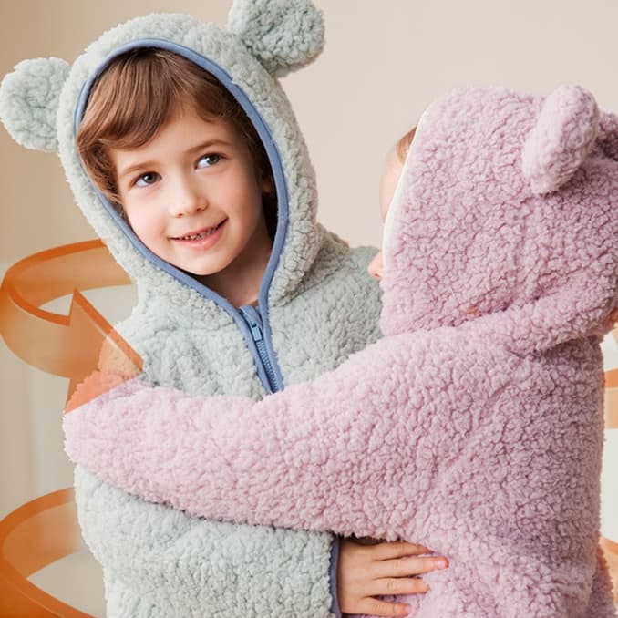 子どもパジャマ もこもこ くまさん おやすみルーム着