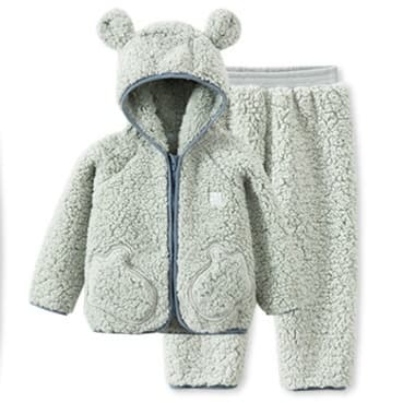 子どもパジャマ もこもこ くまさん おやすみルーム着