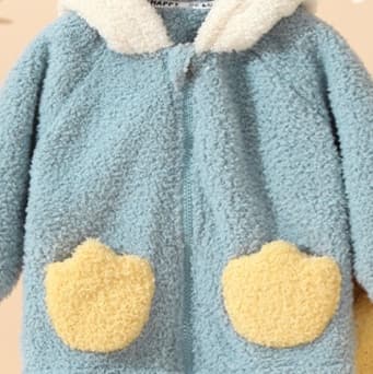 子どもパジャマ ふわふわ雲もこ フードつきパジャマ 上下セット