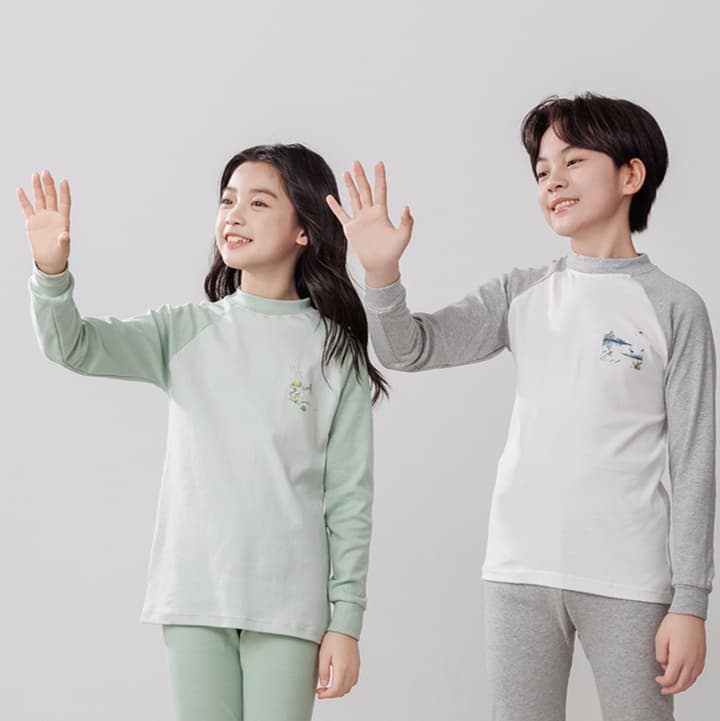 子どもパジャマ 水墨画風オリジナル長袖パジャマ