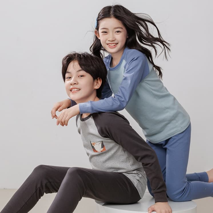 子どもパジャマ 水墨画風オリジナル長袖パジャマ