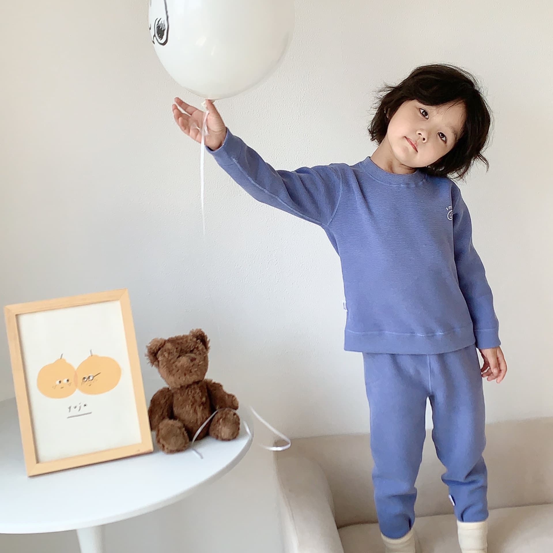 子どもパジャマ もこもこ着心地 上下セット