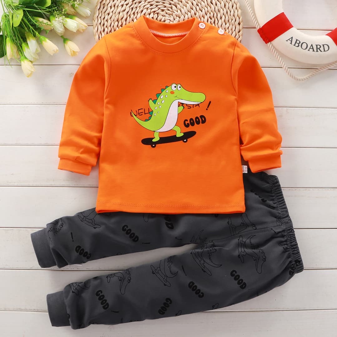 子どもパジャマ 恐竜モチーフ キッズおやすみウェア