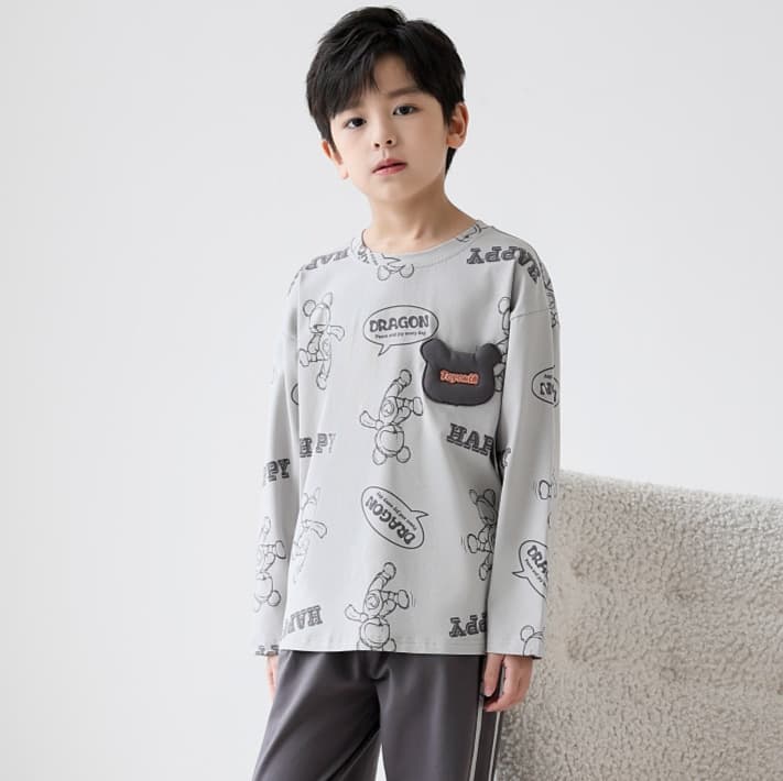 やわらか素材のくまさん子どもパジャマ