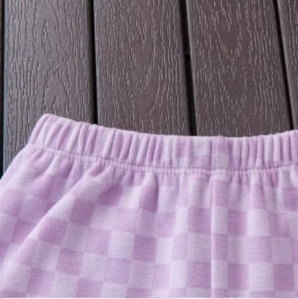 子どもパジャマ チェック柄パジャマ 上下セット