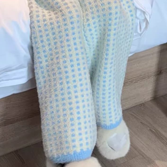 子どもパジャマ もこもこ犬柄キッズルームウェア