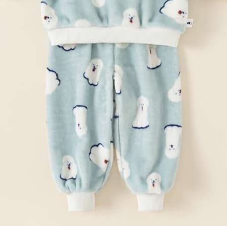 子どもパジャマ もこもこキッズルームウェア セットアップ
