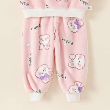 子どもパジャマ もこもこキッズルームウェア セットアップ