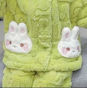 もこもこウサギ 子どもパジャマ 上下セット