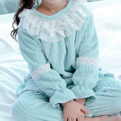 子どもパジャマ ふわもこリボン付きおやすみセット