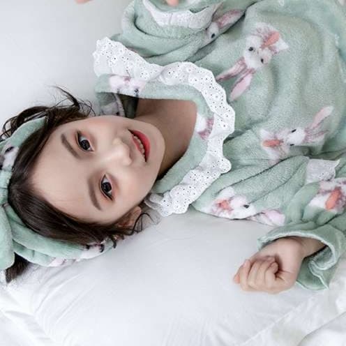 子どもパジャマ ふわもこリボン付きおやすみセット