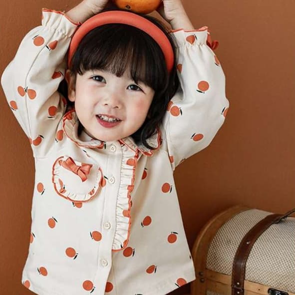子どもパジャマ 愛らしいフルーツ柄のおやすみウェア