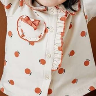 子どもパジャマ 愛らしいフルーツ柄のおやすみウェア