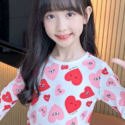 子どもパジャマ 子どもパジャマ 表情豊かなハートパジャマ