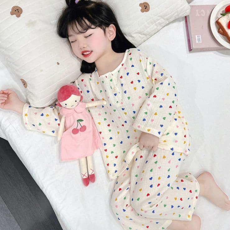 子どもパジャマ 子どもパジャマ ハートいっぱい おやすみパジャマ