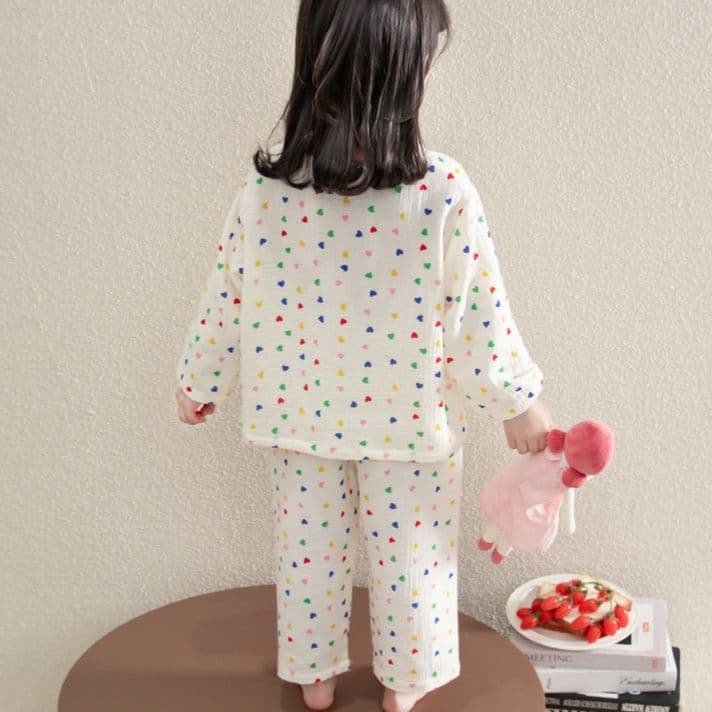 子どもパジャマ 子どもパジャマ ハートいっぱい おやすみパジャマ