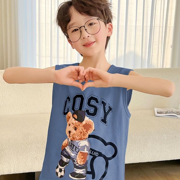 子どもパジャマ 子どもパジャマ くまさんノースリーブパジャマセット