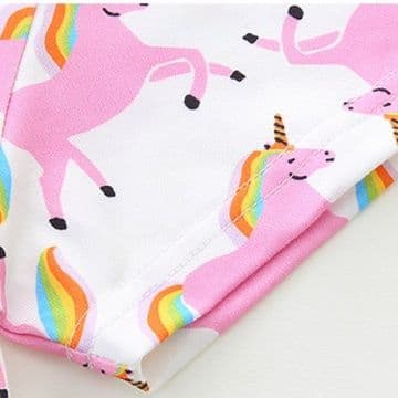 子どもパジャマ 子どもパジャマ 夢見る一角獣半袖パジャマセット