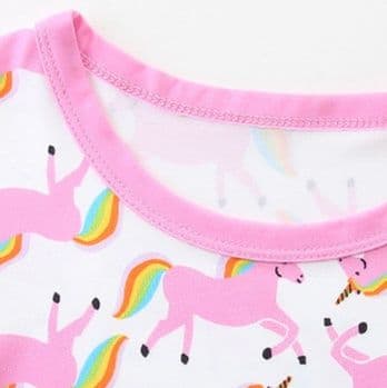 子どもパジャマ 子どもパジャマ 夢見る一角獣半袖パジャマセット