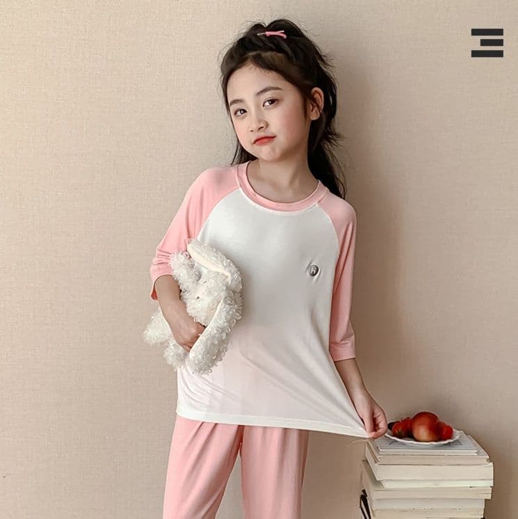 子どもパジャマ 子どもパジャマ おやすみラグラン七分丈パジャマ