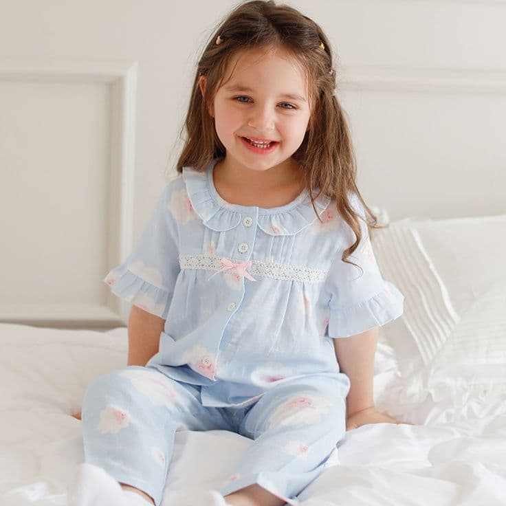 子どもパジャマ 子どもパジャマ さらさら二重ガーゼパジャマ