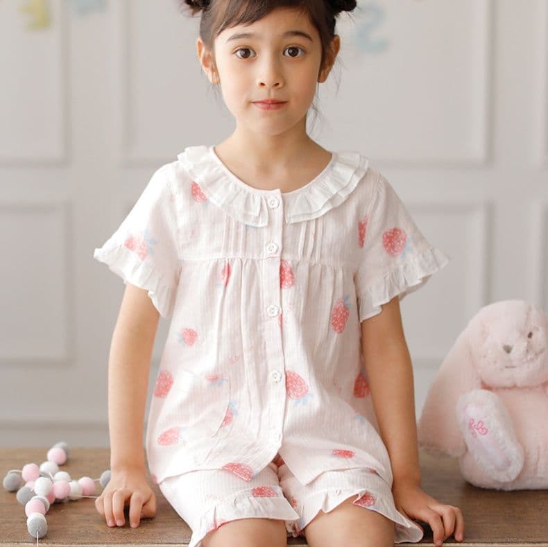 子どもパジャマ 子どもパジャマ さらさら二重ガーゼパジャマ