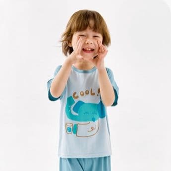 子どもパジャマ おやすみ動物楽団 半袖パジャマセット