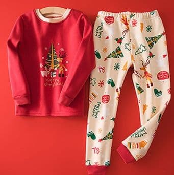 子どもパジャマ クリスマスデザイン冬パジャマセット