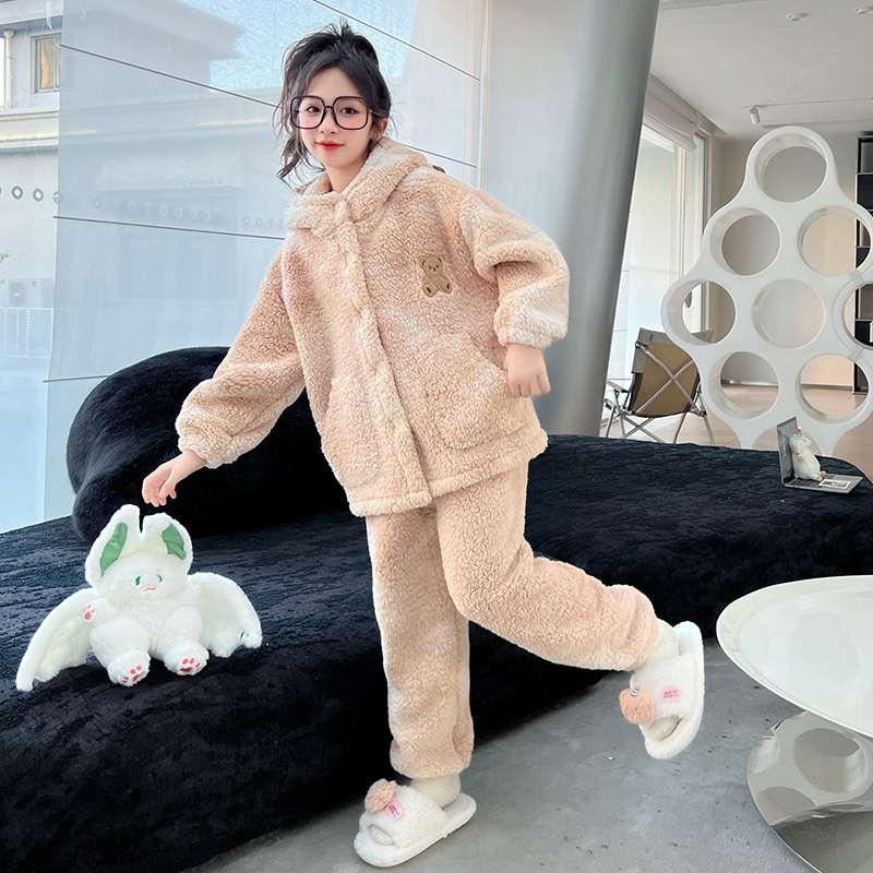子どもパジャマ もこもこクマさんパジャマ
